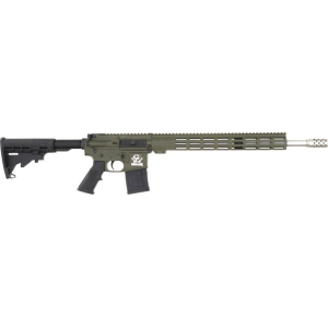 Great Lakes Firearms AR Rifle, .450 Bushmaster, 18\" 416r SS Barrel, 15.25\" M-LOK Rail, 6 Position M4 Stock, OD Green Cerakote Finish- GL15450SS ODG