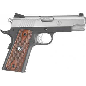 Ruger Ruger 6711 SR1911 Single 45 ACP 4.25\" 7+1 Hardwood Panel Grip SS Slide/Blued - $873.29 at Classic Firearms