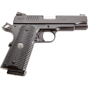 Wilson Combat Wilson Combat ACPCOM9 ACP Commander SAO 9mm Luger 4.25\" 10+1 Black Armor-Tuff Carbon Steel Black G10 Eagle Claw Grip - $3846.00 at Classic Firearms