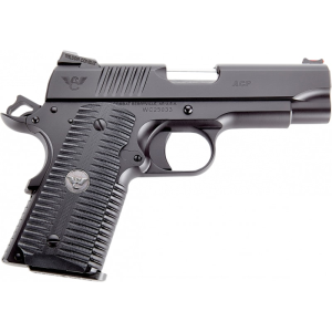 Wilson Combat Wilson Combat ACPCP9 ACP Compact SAO 9mm Luger 4\" 8+1 Black Armor-Tuff Carbon Steel Black G10 Eagle Claw Grip - $3846.00 at Classic Firearms