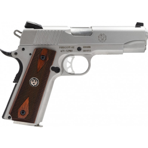 Ruger Ruger 6702 SR1911 Standard 45 ACP 4.25\" 8+1 Wood Grips Stainless Finish - $890.67 at Classic Firearms