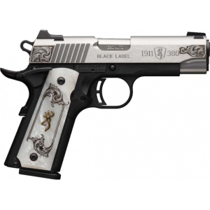 Browning Browning 051967492 1911-380 MED. S/S Engraved FS 3.62\" White Pearl - $879.99 at Classic Firearms