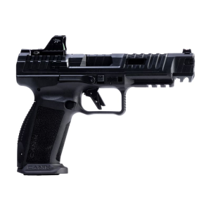 Canik Canik SFX Rival 9mm Semi-Auto Pistol, 5\" Bbl, 2-18 Rd Mags, Flat Face Trigger, W / MeCanik MO1 Optic, Lightning Cuts, Acc Pkg, Black - $779.99 at Classic Firearms