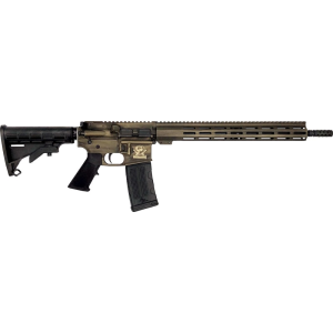 Great Lakes Firearms Great Lakes Firearms AR-15 Rifle, .223 Wylde 16\" 4150 Black Nitride Barrel, 15.25\" M-LOK Rail, 7075 T6 Receiver, Battleworn Bronze Cerakote Finish, GL15223 B-BRZ - $649.94 at Classic Firearms