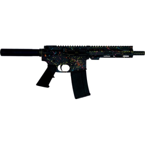 Great Lakes Firearms Great Lakes Firearms AR15 Pistol, .223 Wylde, 7.5\" 4150 CRMOV Black Nitride Barrel, 7.125\" M-LOK Rail, Pistol Buffer Tube, Saved By The Splatter Black Cerakote Finish- GL15223P S-BLK - $725.00 at Classic Firearms