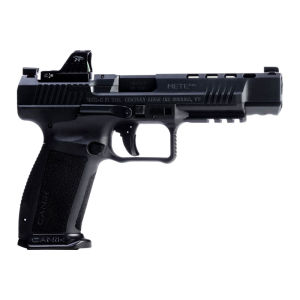 Canik Canik HG7162-N Canik Mete SFX 9mm Semi-Auto Pistol, Black, W/ MeCanik MO1 Optic, 3 Dot Sights, 1913 Pic Rail, 1-20 & 1-18 Rd Mag, Holster, Hard Case - $674.99 at Classic Firearms