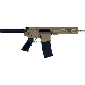 Great Lakes Firearms Great Lakes Firearms AR-15 Pistol, .223 Wylde 7.5\" Stainless Barrel, 7.25\" M-LOK Rail, 7075 T6 Receiver, Flat Dark Earth Cerakote - GL15223SSP FDE - $664.95 at Classic Firearms