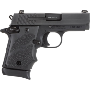 Sig Sauer Sig Sauer 9389BRGAMBI P938 Micro-Compact BRG 9mm Luger 3\" 7+1 Black Nitron Stainless Steel Black Hogue Rubber Grip - $749.99 at Classic Firearms