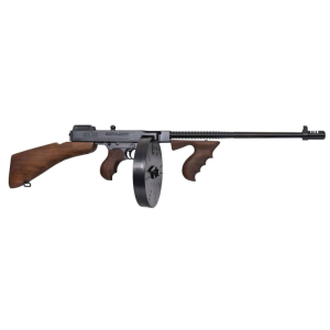 Auto Ordnance T1B100D Thompson 1927A1 Deluxe, Includes 100rd Drum & 20rd Magazine, 18\" Barrel, .45ACP, Walnut Stock