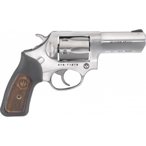 Ruger Ruger 5784 SP101 327FED 3\" SS Black Rbr/wd Revolver - $667.73 at Classic Firearms