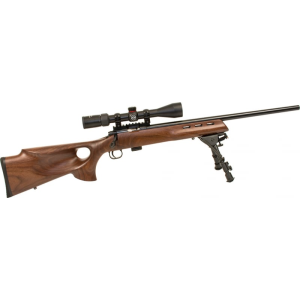 Crickett 20030 722 Varmint Package Bolt 22 LR 20\" HB 7+1 Scope Walnut Thumbhole Stock Blued - Keystone Sporting Arms