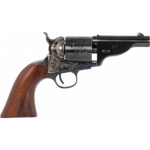 Taylors And Company Taylors & Company The Hickok Open-Top 6rd 3.50\" Blued Barrel & Cylinder Color Case Hardened Steel Frame Walnut Army Size Grip Revolver - $618.77 at Classic Firearms