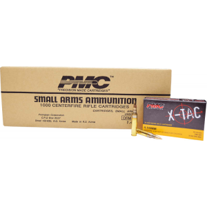 Bulk Full Metal Jacket Boat-Tail 55 GR Brass Boxer N/C Reloadable - Bulk 1000 Round Case Ammo