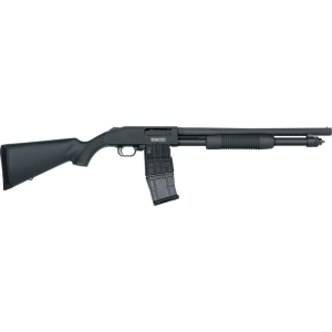 Mossberg Mossberg 50205 590M Mag-Fed 12 Gauge 2.75\" 10+1 18.50\" Cylinder Bore Barrel Matte Blued Rec Black Synthetic Stock Right Hand - $530.81 at Classic Firearms