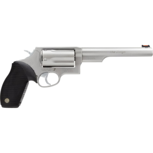Taurus Taurus 2441069T Judge DA/SA 45 Colt (LC)/410 6.5\" 5 Black Ribber Grip Stainless - $486.82 at Classic Firearms