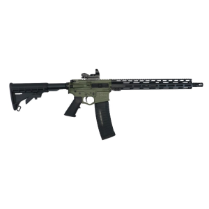 American Tactical Imports American Tactical Omni Hybrid 16\" 5.56 Nato AR-15 Rifle Package, 15\" M-LOK Handguard, 60 Round Magazine, Red/Green Reflex Sight - Battlefield Green - $399.99 at Classic Firearms