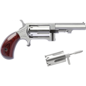 North American Arms NAA SWC250 Sindwinder Conversion Single .22 Mag 2.5\" 5 Rosewood Stainless Revolver - $420.32 at Classic Firearms