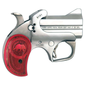 Bond Arms Bond Arms BAMB Mama Bear 357 Mag, 38 Special 2.50\" 2 Round Stainless Steel Pink Grip - $456.34 at Classic Firearms