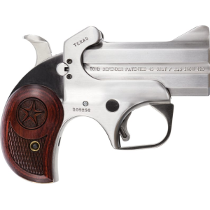 Bond Arms Bond Arms BATD Texas Defender 45 Colt (LC)/410 Gauge 3\" 2 Round Stainless - $439.99 at Classic Firearms