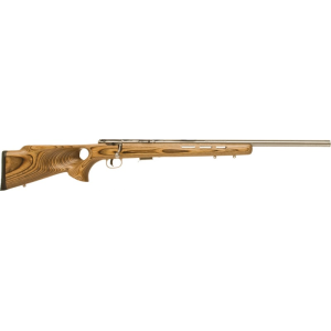 Savage Arms Savage Arms 93R17 BTV 17HMR Rifle, 21in Barrel Stainless Steel Brown Laminated TH Accutrigger - 96200 - $483.84 at Classic Firearms