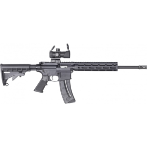 Smith & Wesson M&P1522SPT 12722, .22 L.R. Sport Model, with 16.5\" Barrel, Red/Green Optic, M-LOK Rail, 6 Position Stock, Black, 25 Round Mag - $464.00 at Classic Firearms