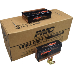 PMC 380A Bronze 1000 Rd Case Ammo - Bulk .380 Automatic Colt Pistol Full Metal Jacket 90 GR Brass Boxer N/C Re-loadable Ammo - Bulk 1000 Rounds Bulk .380 Automatic Colt Pistol Full Metal Jacket 90 GR Brass Boxer N/C Re-loadable - Bulk 1000 Rounds Ammo