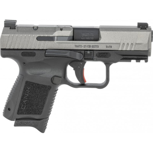 Canik Canik HG6597TN TP9 Elite Subcompact 9mm Luger 3.60\" 12+1 Black Tungsten Gray Cerakote Steel Slide Black Interchangeable Backstrap Grip - $399.99 at Classic Firearms