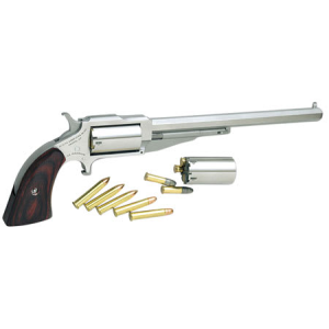 North American Arms NAA 18606C 1860 Hogleg 6\" with 22 LR Cylinder Single .22 Mag 6\" 5 Wood Stainless Revolver - $394.39 at Classic Firearms