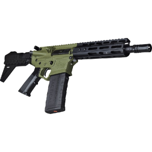 American Tactical Imports ATI Omni Maxx Hybrid AR-15 Pistol, .223/5.56 Nato, 7.5\" Barrel, 7\" M-LOK Rail W/ Blade Pistol Brace and 30 Round Mag - Battlefield Green - $399.99 at Classic Firearms