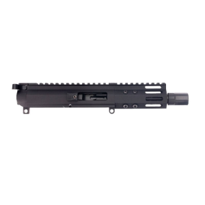 Foxtrot Mike 9mm, Rear Charging 5\" Upper with Micro Blast Diffuser - FM9U-R54-B - Foxtrot Mike