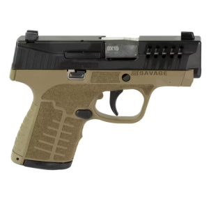 Savage Arms Savage Arms Stance MC9 Semi-Automatic 9x19mm Compact Pistol, (1) 7 Rd and (1) 8 Rd Magazine, 3.2\" Barrel - TruGlo Front and Rear Sights, FDE - 67007 - $332.22 at Classic Firearms