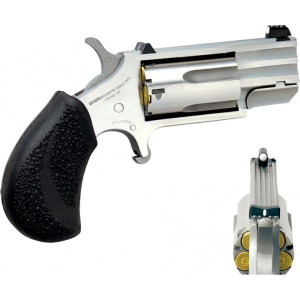 North American Arms NAA PUGD Magnum Pug Single 22 WMR 1\" 5 Black Rubber Stainless - $330.43 at Classic Firearms