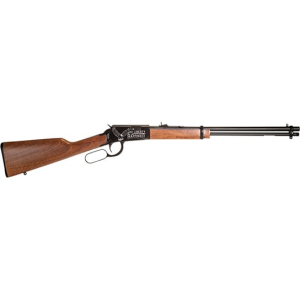 Rossi Rossi RL22181WDEN19 Rio Bravo Lever Action 15+1 18\" Round Barrel, Polished Black Rec with July 4 Eagle Engraving, German Beechwood Stock - $331.10 at Classic Firearms