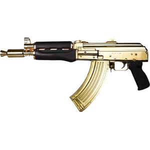 Zastava Zastava Arms Usa ZP92762MGL ZPAP92 30+1 10\" 24K Gold Plated/Cold Hammer Forged, Chrome Lined Barrel, Steel 24K Gold Plated Receiver, Dark Walnut Grips - $5610.99 at Classic Firearms