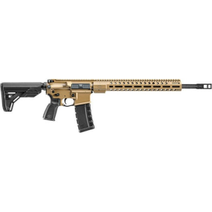 FN 36100676 FN 15 DMR3 5.56x45mm NATO 18\" Barrel 30+1, FDE Cerakote Receiver , Black OEM Stock & Grip ,Optic Ready