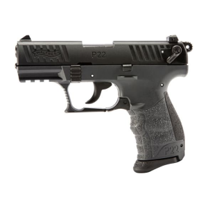 Walther Walther P22Q .22LR 3.4\" Semi-Auto Pistol, 10 Round, Tungsten Gray Polymer Frame With Black Slide Model 5120765 - $252.56 at Classic Firearms