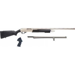Armscor Armscor MR25-P101-MC Derya Meriva 3-1 12 Gauge Pump Action Shotgun 5 Round, Marine Chrome, Black Synthetic Furniture - $268.76 at Classic Firearms
