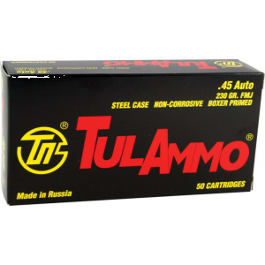 Bulk Centerfire Handgun Ammunition - Bulk 230 GR FMJ - Bulk 500 Rounds - Bulk Mfg # TA452300 - Bulk Russian Tula Ammunition Ammo