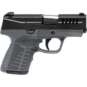 Savage Arms Savage Arms 67009 Stance 3.20\" 7+1,8+1 Gray Frame Black Stainless Steel Ported Slide Gray Interchangeable Backstrap Grip Includes 2 Mags & Hard Case - $277.77 at Classic Firearms