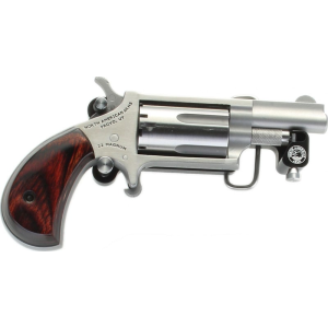 North American Arms NAA NAA22MSBBS MINI-REVOLVER 1-1/8\" S/S Matte Wood w/BELT Buckle Revolver - $267.93 at Classic Firearms