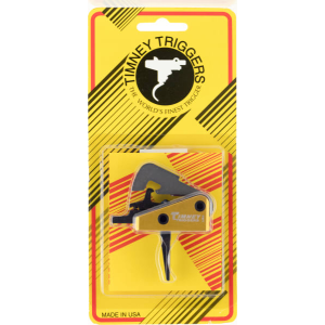 Timney Triggers Timney Triggers 670-ST AR10 Competition Straight Trigger Steel w/Aluminum Housing Black/Gold - $194.90 at Classic Firearms