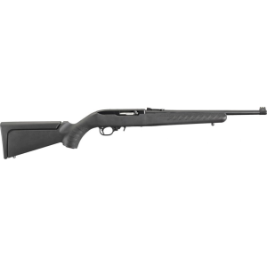Ruger Ruger 31114 10/22 Compact 22 LR Caliber with 10+1 Capacity, 16.12\" Barrel, Blued Metal Finish, Black Stock & Fiber Optic Sights - $274.40 at Classic Firearms