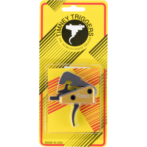 Timney Triggers Timney Triggers 670 AR10 Competition Curved Trigger Steel w/Aluminum Housing Black/Gold - $194.90 at Classic Firearms