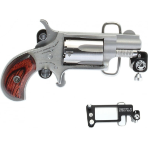 North American Arms NAA 22LRBBS MINI-REVOLVER .22LR 1-1/8\" S/S Matte Wood w/BELT Buckle Revolver - $254.90 at Classic Firearms