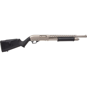 Rock Island Armory Rock Island AGM5 Carina 12 Gauge 3\" 18.50\" 5+1 Nickel Rec/Barrel Black Fixed with Adjustable Cheekpiece Stock Right Hand - $224.88 at Classic Firearms