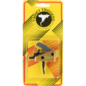 Timney Triggers Timney Triggers 667S-ST AR15 Competition Straight Trigger with Small Pin Steel w/Aluminum Housing Black/Gold - $169.48 at Classic Firearms