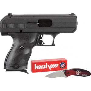 Hi-Point Hi-Point 916HCKNIFE 9mm Compact Double Luger 3.5\" 8+1 Black Polymer Grip Black with Hard Case and Knife - $203.51 at Classic Firearms