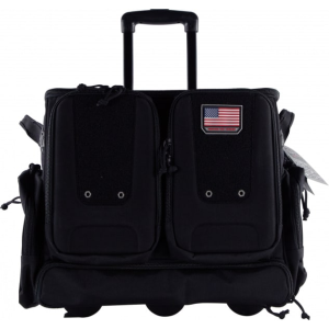 G*Outdoors T2112ROBB Tactical Range Bag Rolling 1000D Nylon Teflon Coating Black - G Outdoors