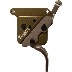 Timney Triggers 51716V2 Elite Hunter Straight Trigger with 3 lbs Draw Weight & Green/Nickel Finish for Remington 700 Right