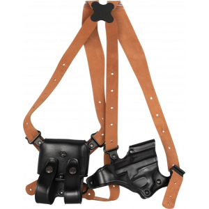 Galco Galco JR202B Jackass Rig Shoulder System Fits Chest Up To 56\" Black Leather Harness Fits Beretta 92F/FS/Taurus PT-100 - $208.49 at Classic Firearms